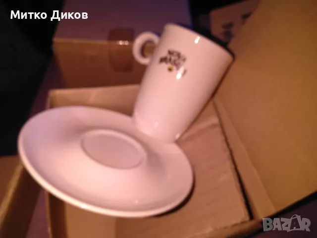 Комплект нови чинийка и чаша за кафе порцелан Нова Бразилия Н-80мм и фи 40 и 60мм обем 150млл-2 бр., снимка 8 - Сервизи - 49485839