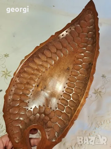 дървено плато поднос дърворезба 25/3