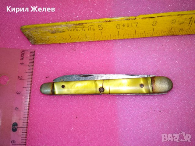 СТАРО РЯДЪК КОЛЕКЦИОНЕРСКИ МОДЕЛ ДЖОБНО НОЖЧЕ ПЕТКО ДЕНЕВ НЕРЪЖДАВЕЙКА РАНЕН СОЦ НРБ 43149, снимка 5 - Колекции - 44035174