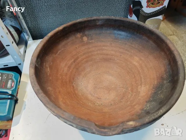 Стара голяма керамична купа 37/14 см, снимка 11 - Антикварни и старинни предмети - 47720442