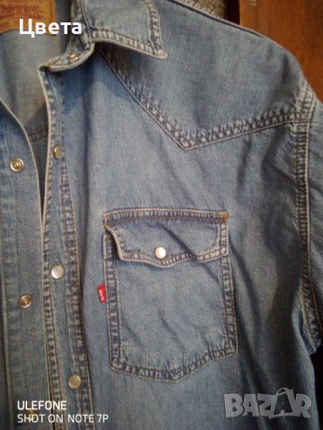 Дънкова риза, снимка 4 - Ризи - 36959089