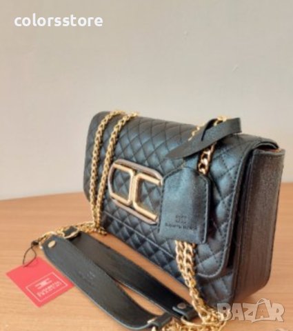 Луксозна Черна чанта/реплика  Elizabeth Franchi  код SG-5-Z, снимка 6 - Чанти - 40700003