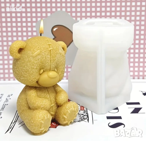 3d Мече с кръпки силиконов молд форма фондан шоколад смола гипс свещ сапун декор, снимка 2 - Форми - 52579369