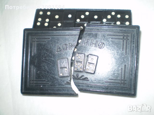 Ретро   домино бакелит комплект за игра , снимка 2 - Колекции - 33688738