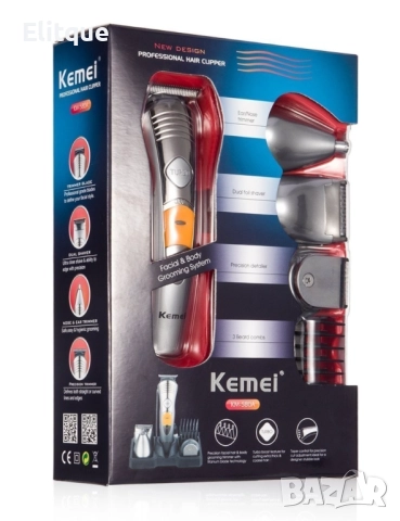 Машинка за подстригване Kemei - 7 функции акумулаторна SHAV46, снимка 3 - Тримери - 52806830