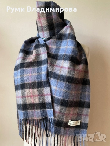 Мъжки, кариран шал от 100 % кашмир/ вълна, снимка 7 - Шалове - 48382070