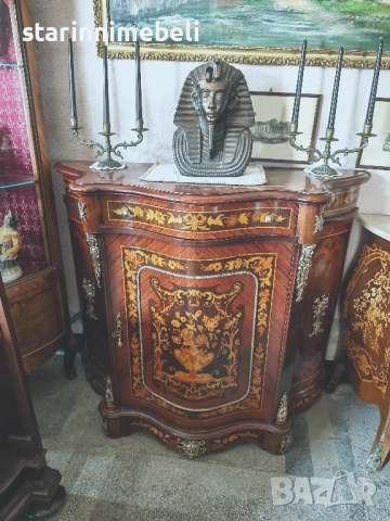 Бароков шкаф с интарзия , снимка 6 - Шкафове - 50271592