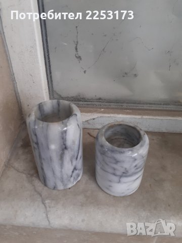 Мраморни свещници лот, снимка 1