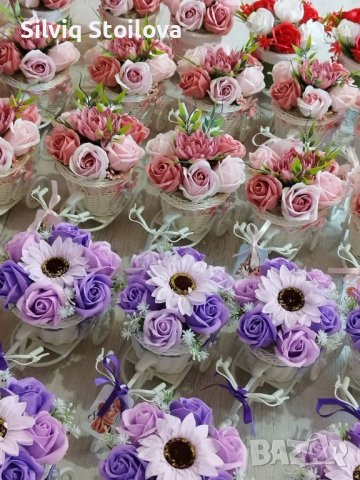 Декоративни колела със сапунени цветя, снимка 7 - Подаръци за жени - 39639620