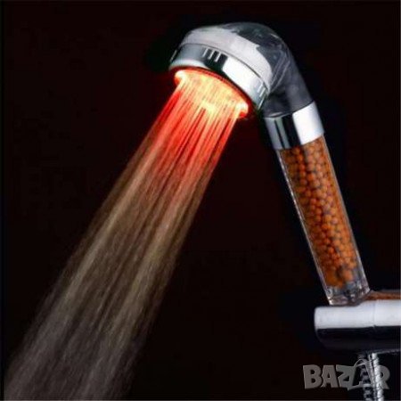 Топ избор! Турмалинов алкализиращ и йонизиращ душ светещ в 3 цвята, снимка 4 - Душ кабини и вани - 27477084