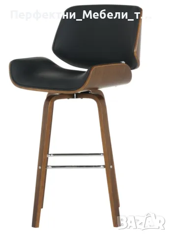 Нестандартна визия бар стол с поставка за краката и въртяща се седалка-практичен и стабилен бар стол, снимка 3 - Столове - 47692215