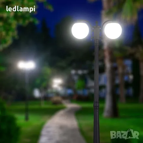 Градински Стълб Двоен 200cm - ПРОМОЦИЯ, снимка 6 - Външни лампи - 50127348