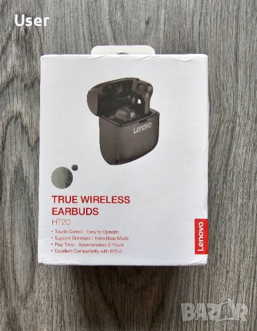Lenovo True Wireless Earbuds HT20, снимка 3 - Bluetooth слушалки - 42946167