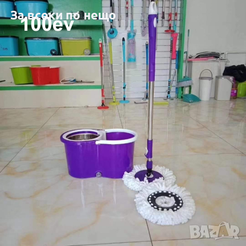 Многофункционална кофа моп центрафуга с 1 резервен моп, снимка 4 - Мопове, кофи, четки и метли - 44906434