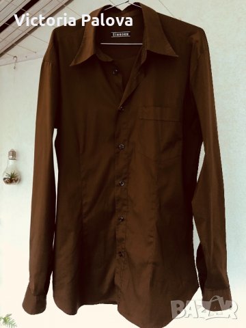 Прекрасна риза тъмен карамел EINHORN