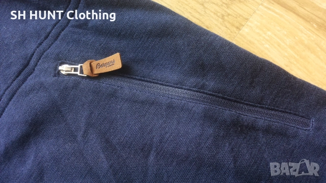 Bergans of NORWAY TUVA LIGHT WOOL HOOD Jacket 100% Merino Wool размер XXL суичър - 1970, снимка 8 - Екипировка - 53249546