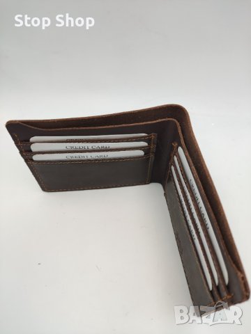 Кожен портфейл естествена кожа Rfid protection , снимка 2 - Портфейли, портмонета - 44048724