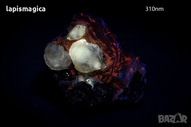 Друза от флуоресцентен церусит и барит 98g, снимка 4 - Други ценни предмети - 38376793