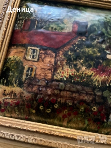 Прекрасна♥️ Картина върху ламарина Предполагам, че е репродукция и е щампа , снимка 8 - Картини - 53332136
