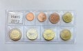 Пълен сет евромонети Ирландия 2012 год. от 1 цент до 2 евро, снимка 1 - Нумизматика и бонистика - 43744815