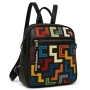 Дамска раница-чанта с цветен принт и регулируеми презрамки, снимка 6