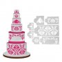 7 бр орнаментни многократни шаблони стенсили шаблон спрей торта украса кекс декорация с пудра з
