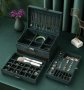 Луксозна кутия за бижута с ключ за заключване и много отделения, снимка 3