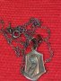 СТАРИ СРЕБЪРНИ КАТОЛИЧЕСКА ИКОНКА и ВЕРИЖКА -с НУЖДА от ЗАПОЯВАНЕ! ОКСИДИРАНО СРЕБРО 925 ПРОБА 40334, снимка 7