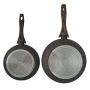 Комплект тигани 9Tnine-4419, 22/26см, Мраморно покритие, Кован алуминий, снимка 3