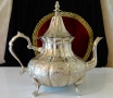 Посребрен марокански бронзов чайник 2 л.,1.1 кг. , снимка 2