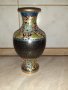 Cloisonne Клоазоне стара прекрасна ваза бронз клетъчен емайл, снимка 2