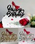 Happy Birthday дамска обувка висок ток пластмасов топер украса табела декор за торта