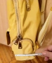 Дамска чанта – раница, цвят горчица, снимка 7