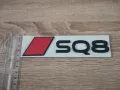 емблема Audi SQ8 нов стил черно с червено, снимка 6