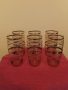 Винтидж сервиз 6 чаши и кана, цветно стъкло със златни линии. , снимка 9