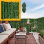Ограда от зелени листа - панел за уединение с реалистичен вид 3 x 0,5 м, снимка 4