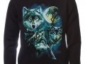 Нов мъжки суичър с дигитален печат Три вълка, пълнолуние, Серия вълци, снимка 5
