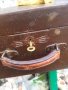 Дървен куфар със заключване и кожена дръжка , снимка 17