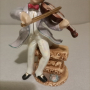 Много красива-рядка Винтаж,Викторианска ретро фигурка, Седнал млад мъж свирещ на цигулка , снимка 14