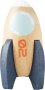 Дървена космическа дуо играчка със скрита мини ракета за малки деца, снимка 2