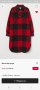 H&M Дълго яке-риза Червен/Черен, карета, снимка 3