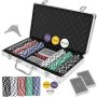 Луксозен комплект за игра на покер сет 300 жетона в куфар, снимка 1 - Други игри - 43900858