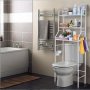 Етажерка за тоалетна чиния или пералня с 3 реда, размери 68Х25Х163 см, за баня, TOILET RACK, бяла, снимка 2