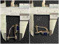 Сребърни обеци естествен САПФИР  чисто нови 925 silver obeci , снимка 8