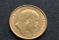 1/2 британски суверен Едуард VII 1908 година, снимка 1