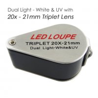 Бижутерска мини лупа с 20 кратно оптично увеличение с LED и UV светлина, снимка 4 - Други инструменти - 21706045