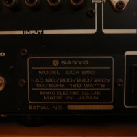 SANYO DCA-650, снимка 7 - Ресийвъри, усилватели, смесителни пултове - 35349107