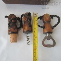 3 маймуни тапа тирбушон отварачка, дърво и др материали, снимка 3 - Други - 28878863
