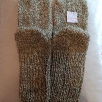 Ръчно плетени мъжки чорапи от вълна, размер 41, снимка 1 - Мъжки - 43031579