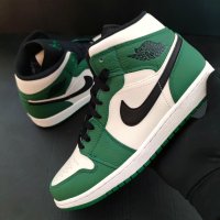 Nike Air Jordan 1 Pine Green Нови Оригинални Обувки Размер 44 Номер 28см Мъжки Маратонки Кецове , снимка 4 - Кецове - 40441661